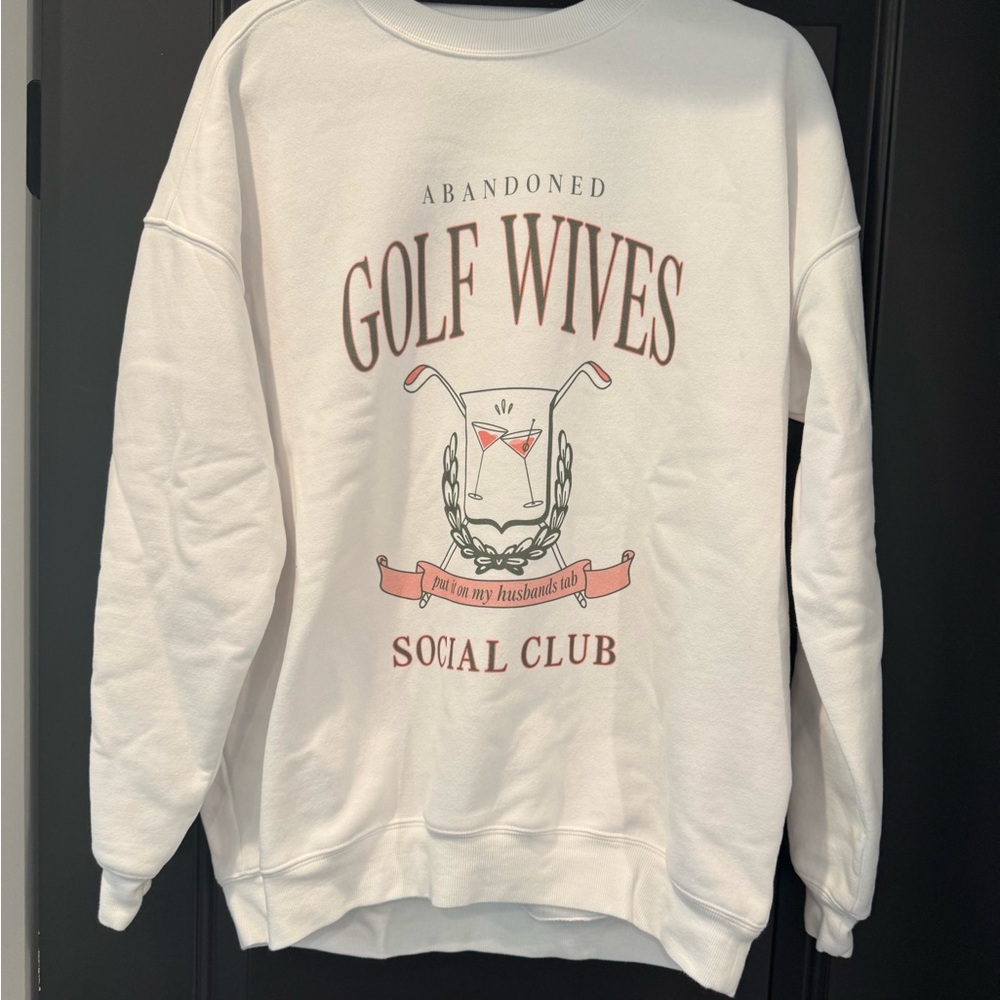 Pink Lily White Graphic Sweater